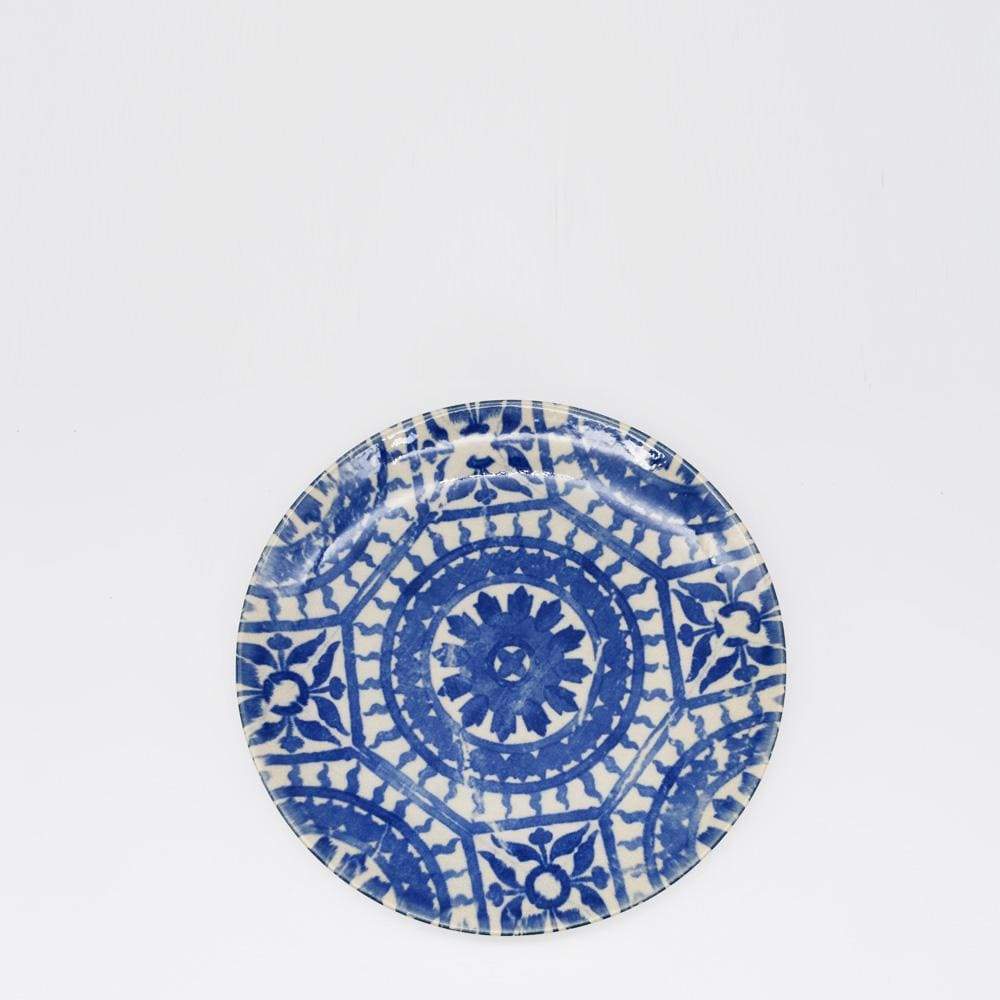 Assiette en grès I Motifs azulejos I Vente en ligne Ensemble de 4 assiettes en grés "Éléments" - 21 cm