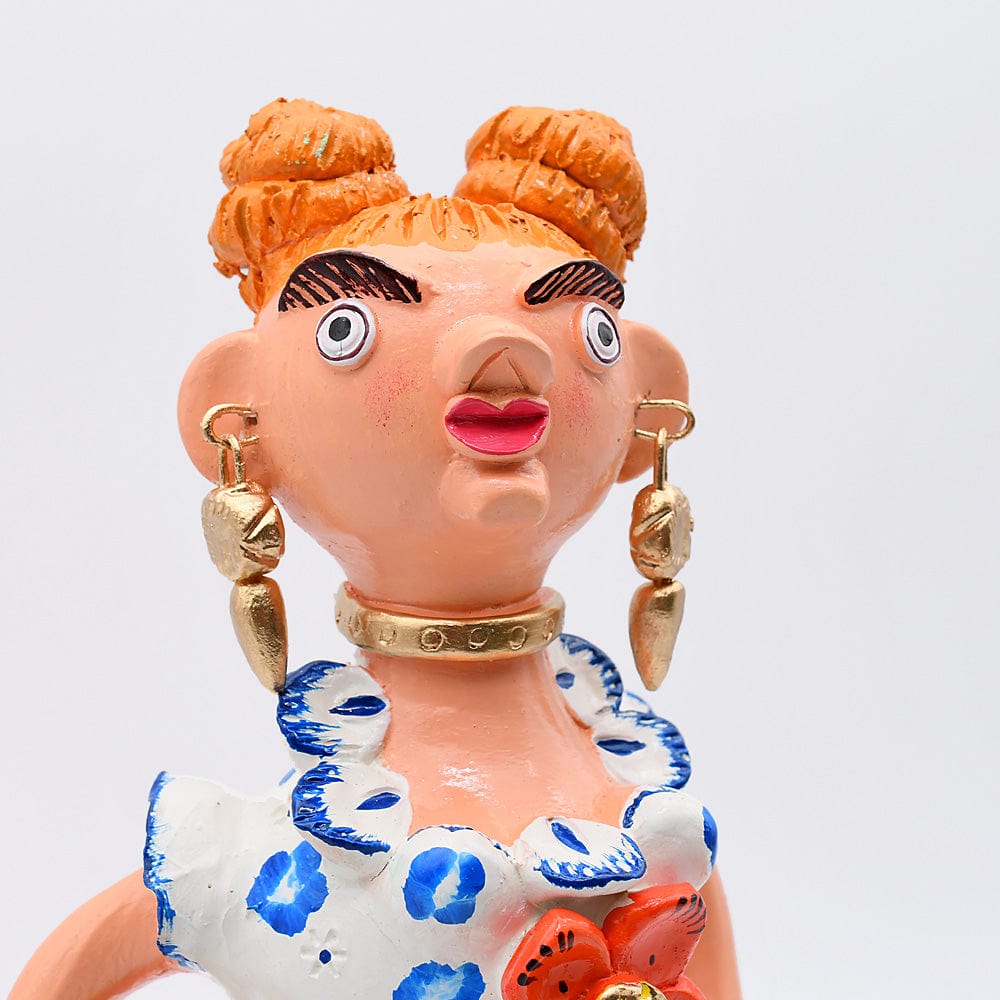 Boneca Barriguda I Statuette en terre I Art naïf portugais Boneca Minhota 30cm - Prazeres Côta