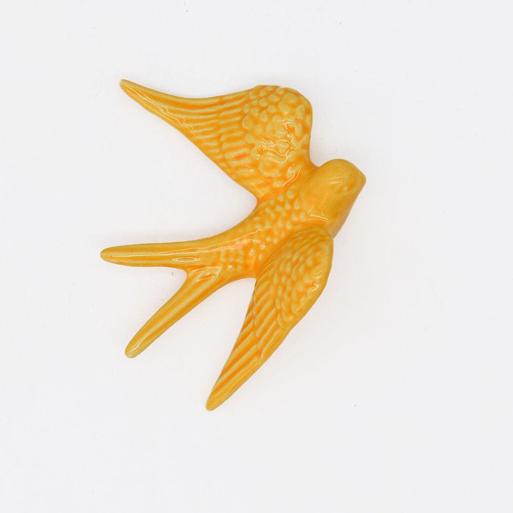 Hirondelle portugaise traditionnelle en céramique en 20 couleurs  Petite hirondelle en céramique 11cm - 20 couleurs Jaune bouton d'or