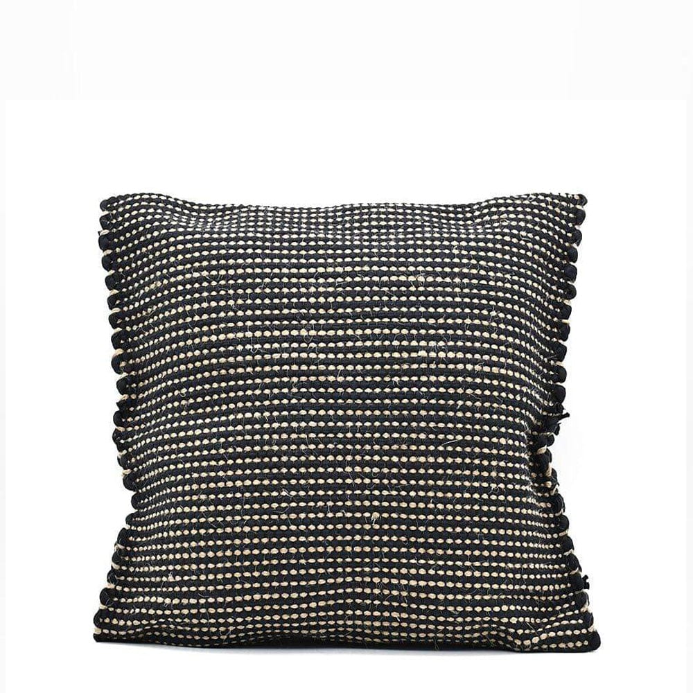 Housse de coussin en coton I Textile portugais Housse de coussin en coton 40x40cm - Noire