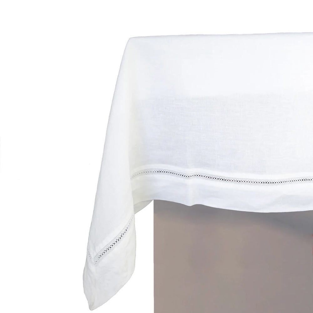 Nappe blanche en lin I Linge de table portugais Nappe en lin