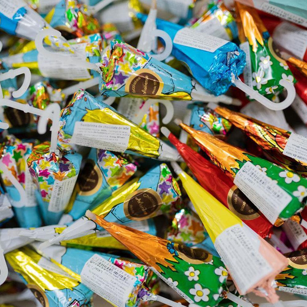 Parapluies en chocolat au lait du Portugal Parapluies en chocolat au lait