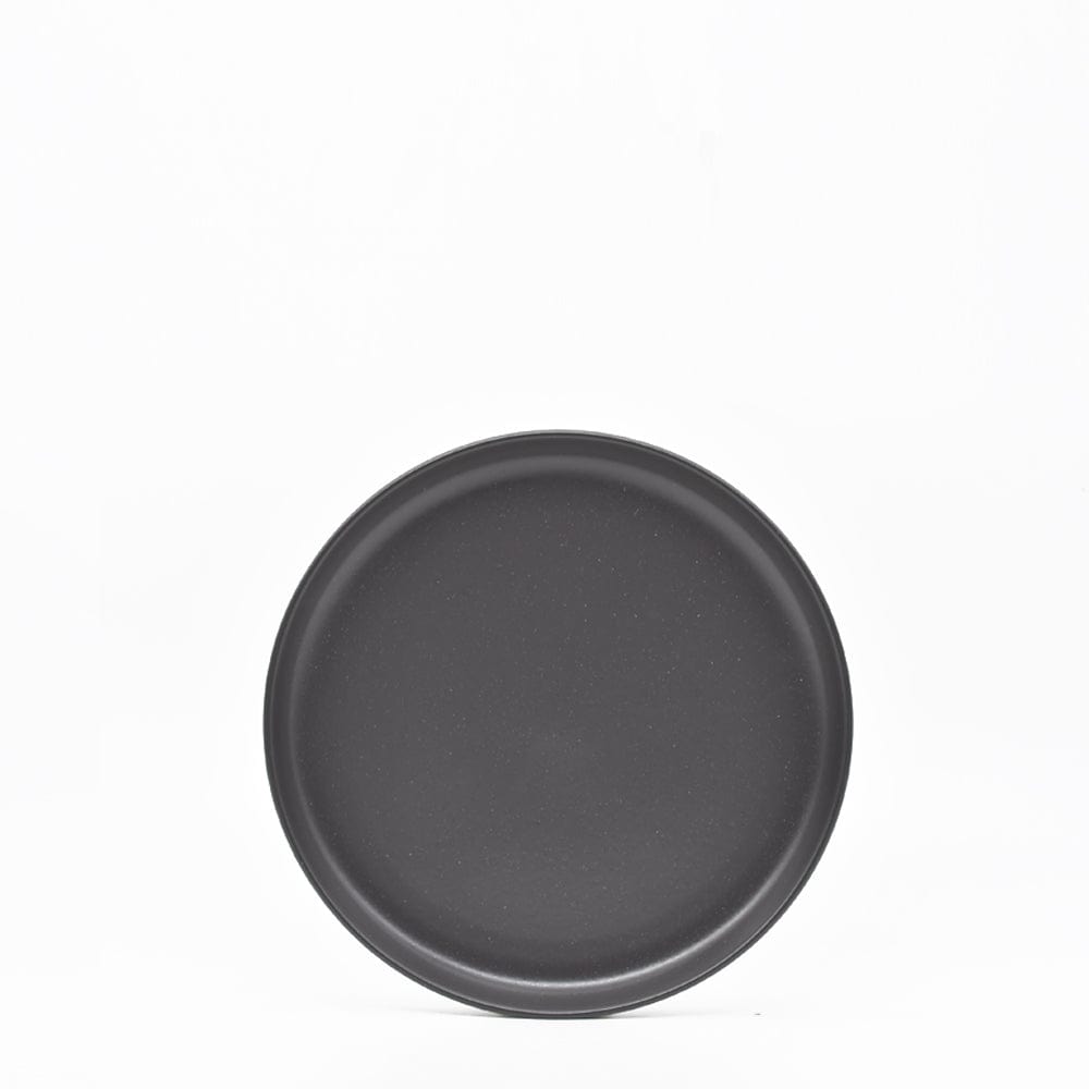 Assiette à dessert en grès anthracite I Vaisselle portugaise Assiette en grès “Pacifica" Anthracite - 23cm