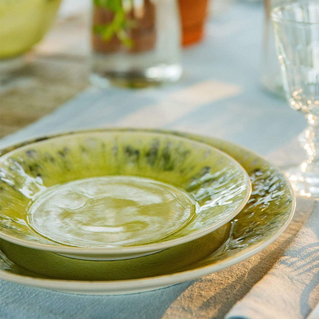 Assiette en grès jaune I Vaisselle portugaise Assiette en grès "Madeira" 28cm - Jaune