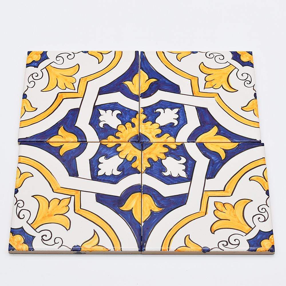 Azulejo Padrao I Azulejo portugais artisanal 14 cm Azulejo Padrão 14x14cm