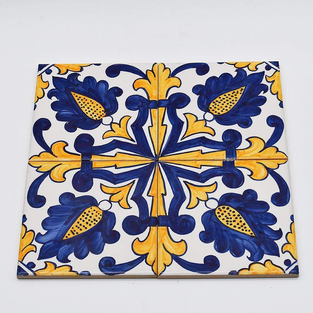 Azulejo Padrao I Azulejo portugais artisanal 14 cm Azulejo Padrão 14x14cm