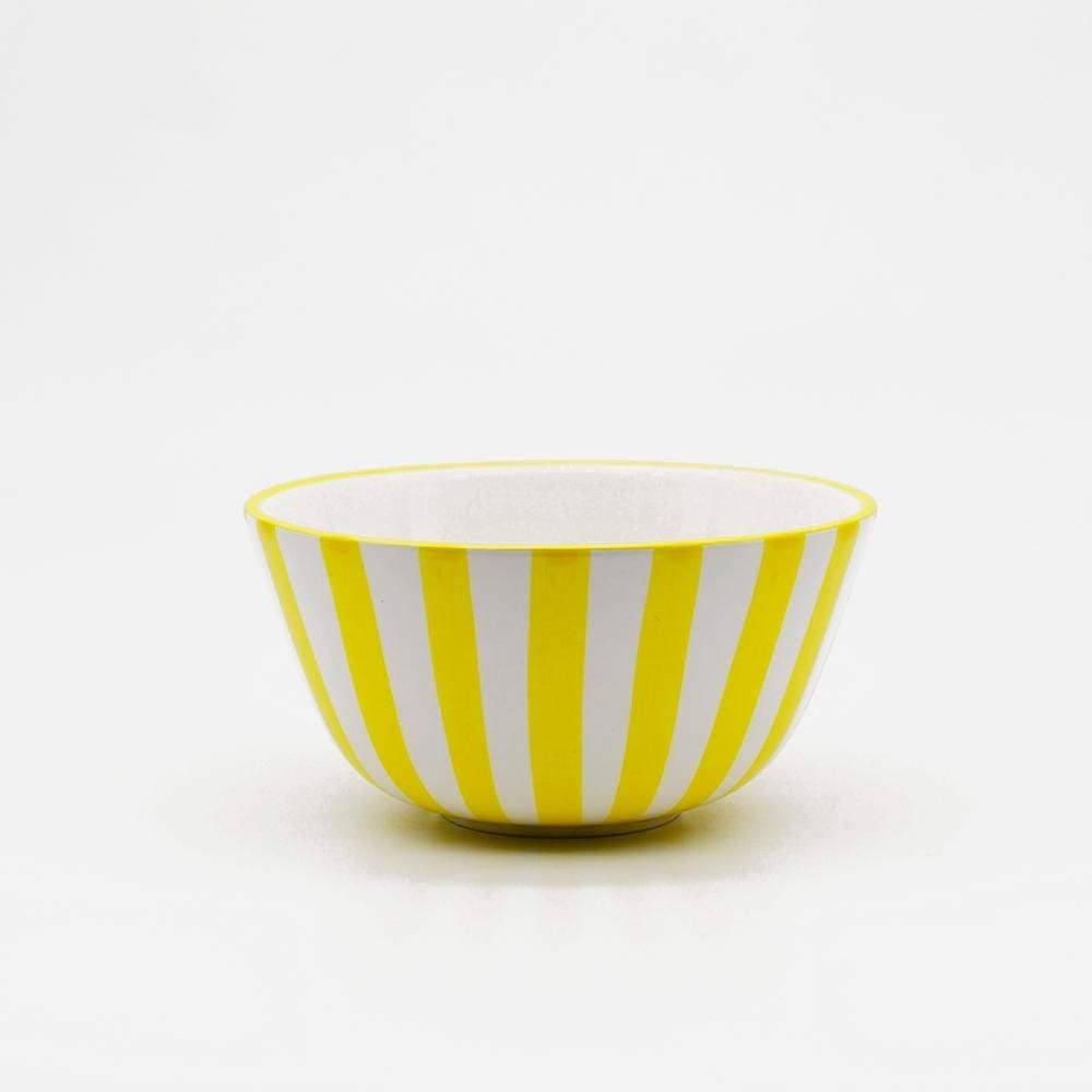 Bol en porcelaine portugaise I Vaisselle du Portugal en ligne Bol "Costa Nova Mar" - Jaune 13cm