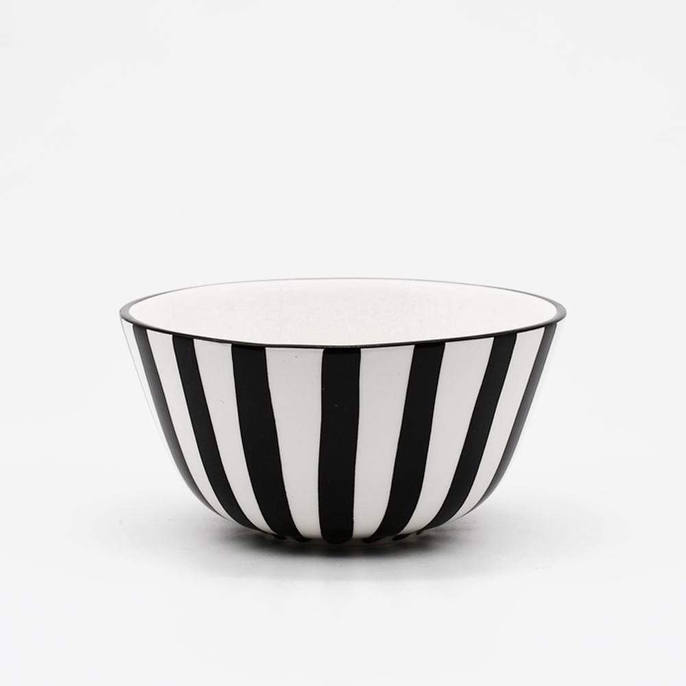 Bol en porcelaine portugaise I Vaisselle du Portugal en ligne Bol "Costa Nova Mar" - Noir 13cm