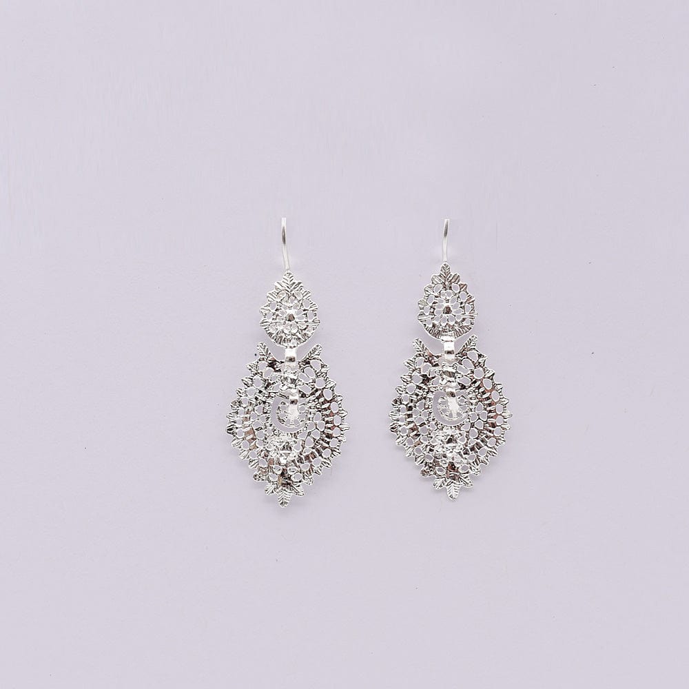 Boucles d'oreille de la Reine en argent I Bijoux portugais Brincos À Rainha I Boucles d'oreille en argent - 3.5cm