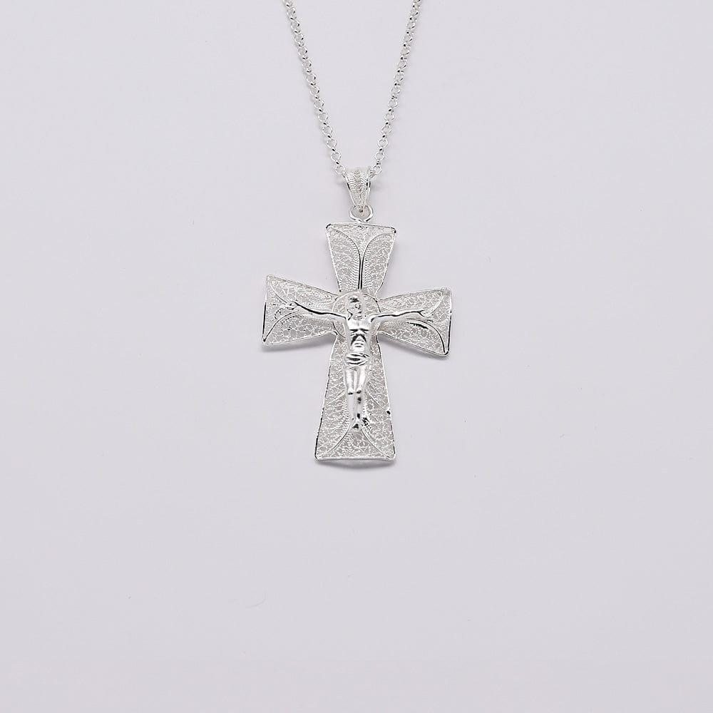 Boucles d'oreille en filigrane d'argent doré I Vente de bijoux argent #Cruz I Pendentif en filigrane d'argent - 5,5cm