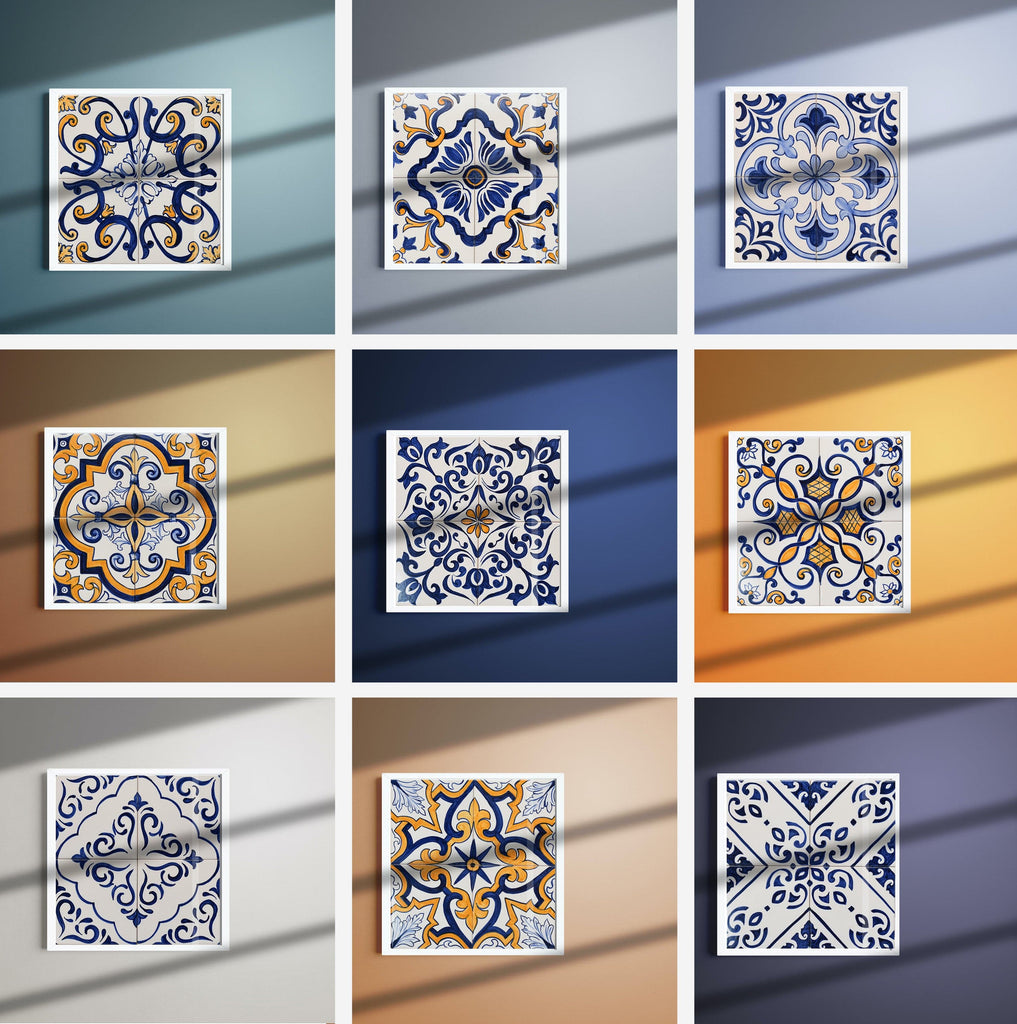 Carreaux de faïence portugais en panneau Panneau d'azulejos 28x28cm