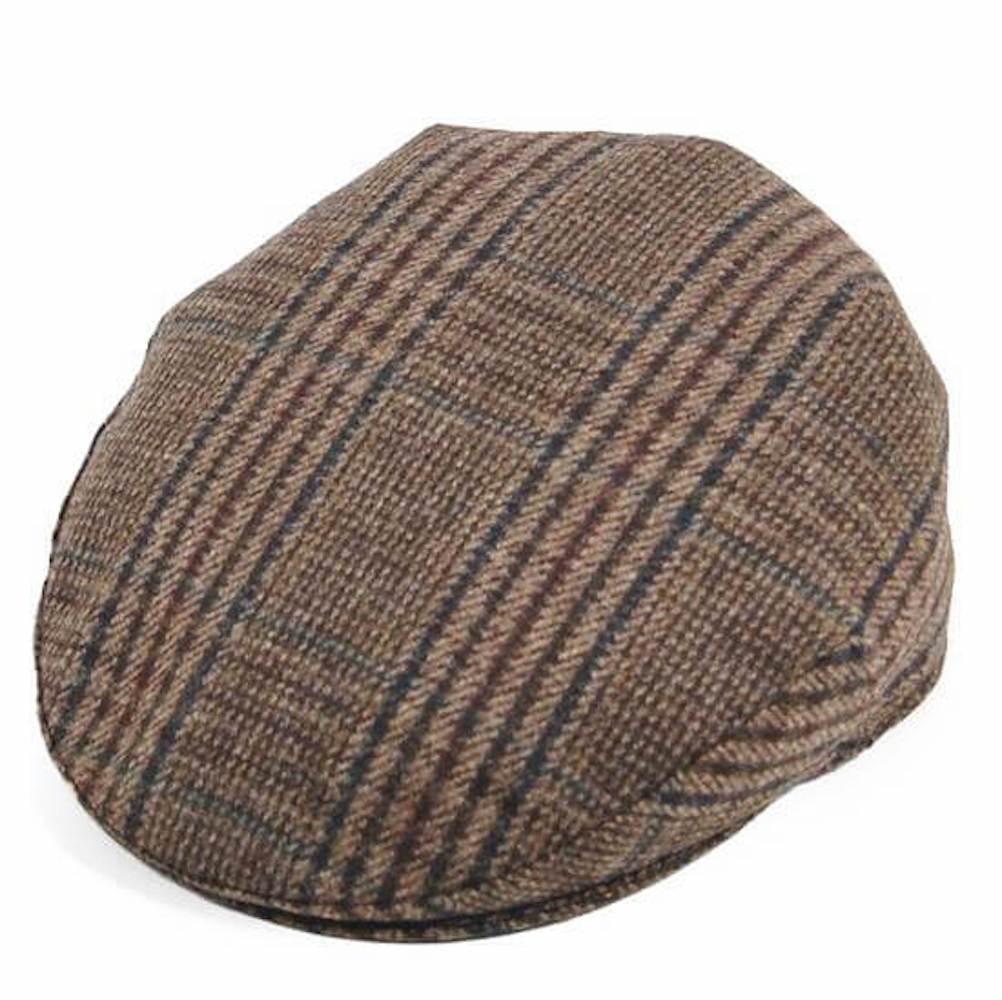 Casquette portugaise en laine en Tweed Gris I Casquette pour homme Casquette portugaise en laine Tweed marron