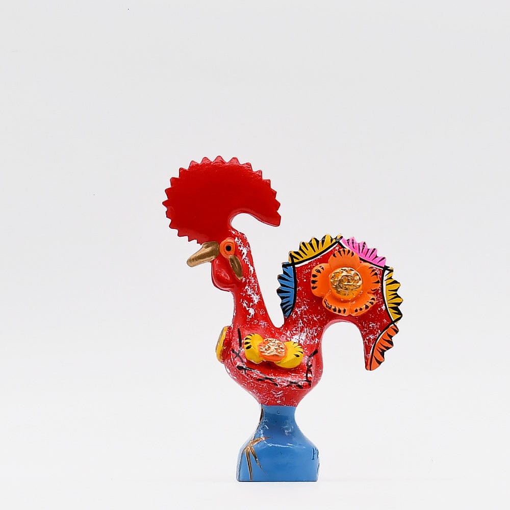 Coq de Barcelos I Statuette en céramique du Portugal  Coq de Barcelos 25cm rouge - Prazeres Côta