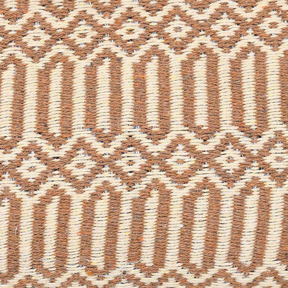 Grand plaid en coton camel tissé au Portugal Plaid en coton "Hexa" 210X140 - Camel