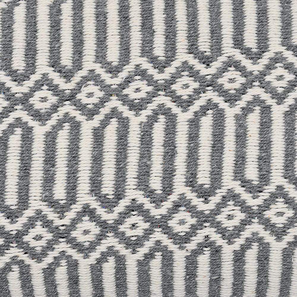 Grand plaid en coton gris foncé tissé au Portugal Plaid en coton 210X140 - Gris