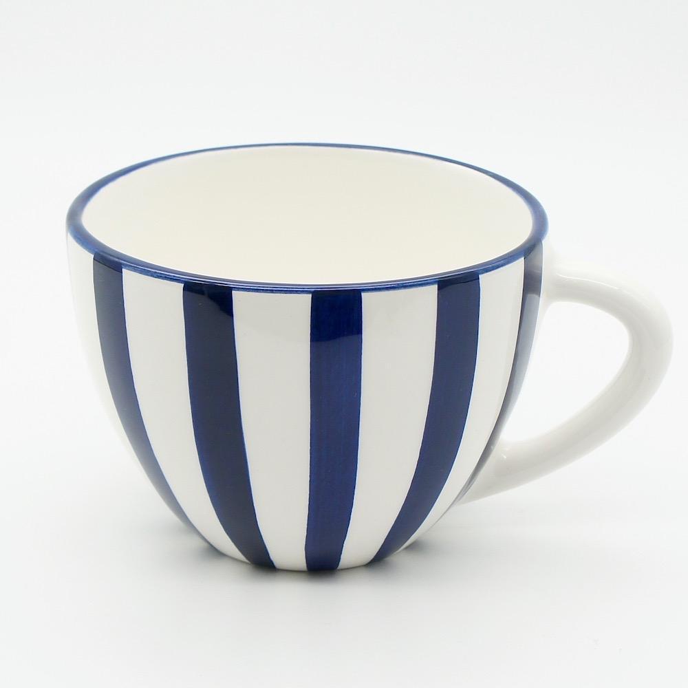 Grande tasse en porcelaine portugaise I Vente en ligne Tasse "Costa Nova Mar" - 13 cm