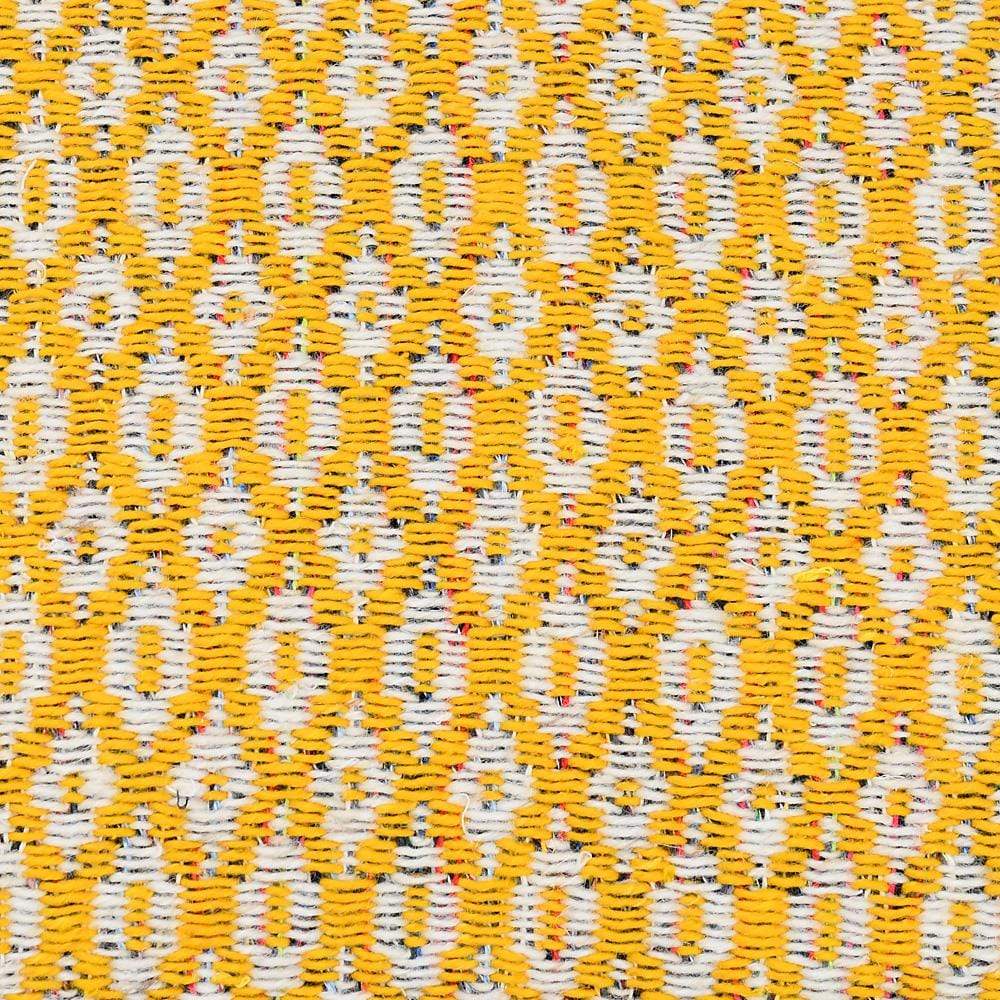 Plaid en laine et fibres naturelles jaune I Textile du Portugal Plaid en laine "Real" 200X135 - Jaune