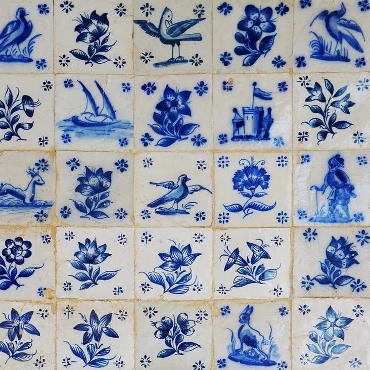 Sous plat Azulejo Coelho I Azulejo du Portugal Azulejo 14x14cm - Coelho