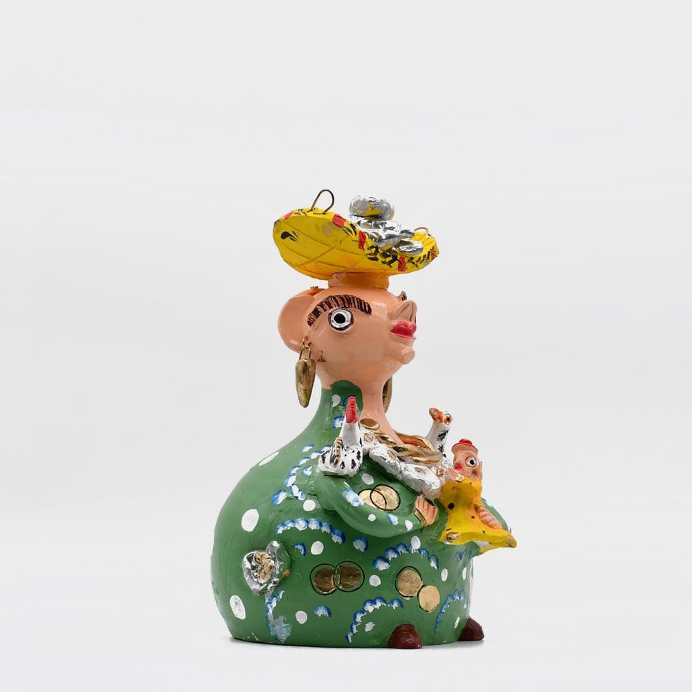 Statuette Boneca aos passarinhos I Julia Cota I Artiste portugaise Boneca Barriguda 30 cm - Jùlia Côta